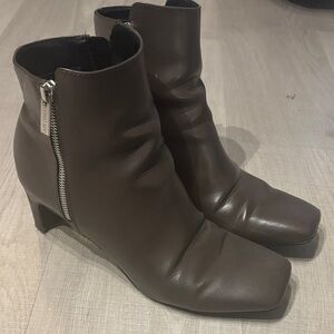 Calvin Klein Dark Brown Ankle Booties